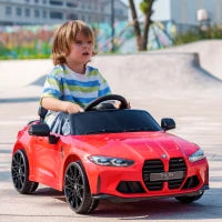 Macchina Elettrica per Bambini a Licenza BMW M4 con Telecomando, Clacson e Fari, 108x69.5x51 cm, Rossa