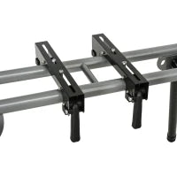 DURHAND Cavalletto Supporto per Sega Troncatrice Universale Estensibile e Pieghevole, Capacità 150kg, Nero e Argento