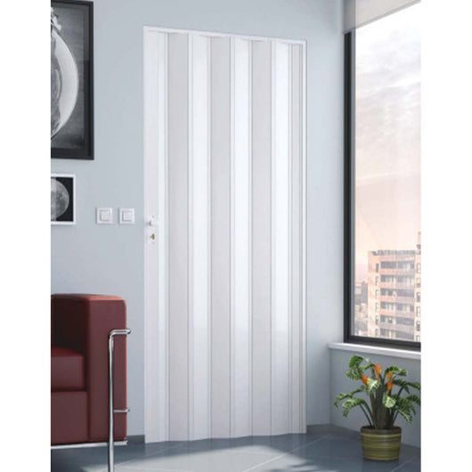 Porta a soffietto da interno in kit in PVC Bianca 82x220 cm mod. Simona