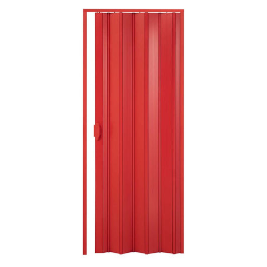 Porta a soffietto da interno in kit in PVC Rosso 82x220 cm mod. Simona