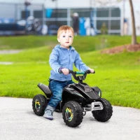 Quad Elettrico per Bambini 18-36 Mesi con Batteria Ricaricabile da 6V, 72x40x45.5 cm, Nero