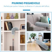 Kit di Pulizia per Casa e Ufficio con Asta, Spolverino per Ragnatele, Spolverino in Microfibra e Spolverino per Ventilatore