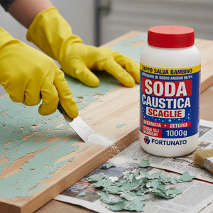 Soda caustica scaglie per pulizie e svernicianti formato 1 kg