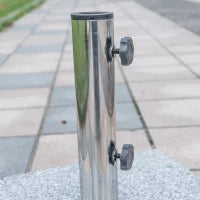 Supporto Base Per Ombrellone da Giardino in Marmo Peso 25kg 40×40×36cm