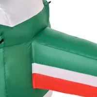 Babbo Natale Gonfiabile su Elicottero 107cm con 4 Luci LED e Gonfiatore, Decorazione Natalizia da Esterno