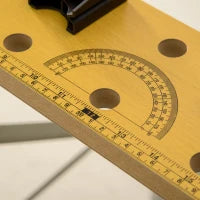 DURHAND Banco da Lavoro Pieghevole con 4 Morsetti, Tavolo da Lavoro, Carico 100 kg, 62,5x60,5x78,5cm, Grigio