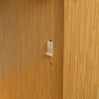 kleankin Mobile Bagno sotto Lavabo in Truciolato con Ripiani Regolabili e Lavello Curvo, 60x41.5x88 cm