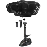 Set laghetto per giardino kawai da 500 lt + pompa per laghetto vx 1500 litri/h laghetto magic