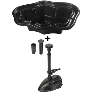 Set laghetto per giardino kawai da 500 lt + pompa per laghetto vx 1500 litri/h laghetto magic