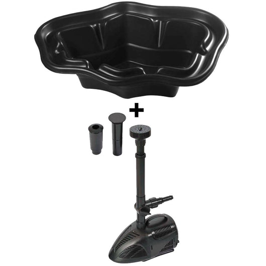 Set laghetto per giardino kawai da 500 lt + pompa per laghetto vx 1500 litri/h laghetto magic