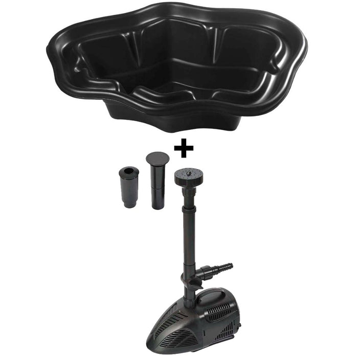 Set laghetto per giardino kawai da 500 lt + pompa per laghetto vx 1500 litri/h laghetto magic