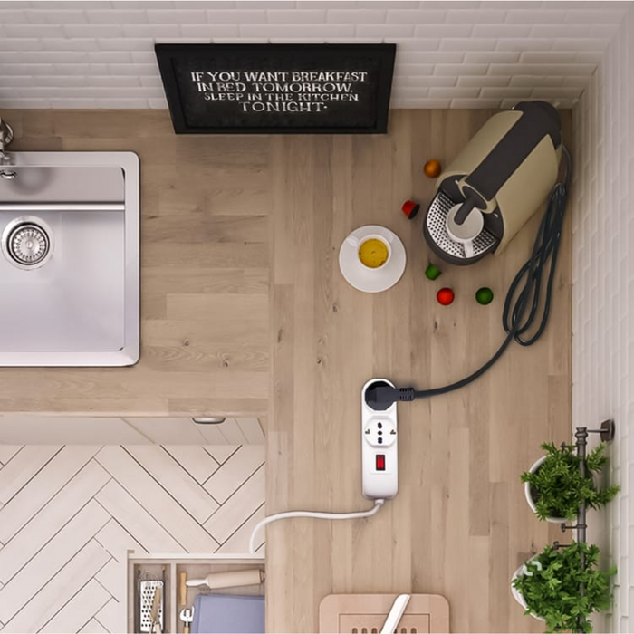 Multipresa ecova eco30226 6 prese con protezione sovraccarico