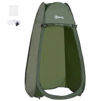 Tenda da Doccia Pop Up Impermeabile in Poliestere e Plastica, 100x100x185 cm, Verde Militare