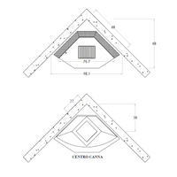 Camino a legna prefabbricato con focolare aperto refrattario rot80ref calore