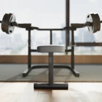 Macchina Pettorali ad Altezza Regolabile in Acciaio, 150x150x60-85 cm, Nero