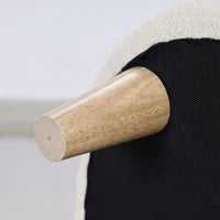 Poltrona per bambini, poltrona in peluche con orecchie d'orso, rivestimento in peluche, schiuma, beige