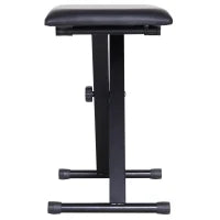 Panca per Pianoforte Imbottita Altezza Regolabile Pieghevole Antiscivolo, Nero, 39x29x47cm
