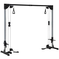 Stazione di Fitness Carico Libero con Pesi da 2 x 50 Kg, 245 L x 85 L x 207 H cm