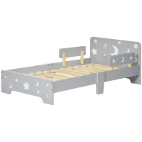 Letto per Bambini 3-6 Anni con Motivi a Stelle e Luna in Pannelli di MDF e Truciolato, 143x76x49 cm