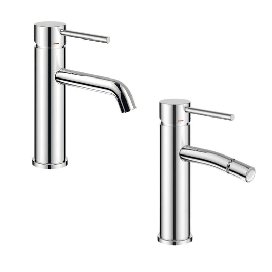 Miscelatori bagno lavabo e bidet serie jazz con leva in metallo e piletta facile installazione *** finitura- cromo, c...