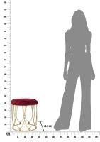 Sgabello Amelie Bordeaux Ø Cm 40.5X46.5
