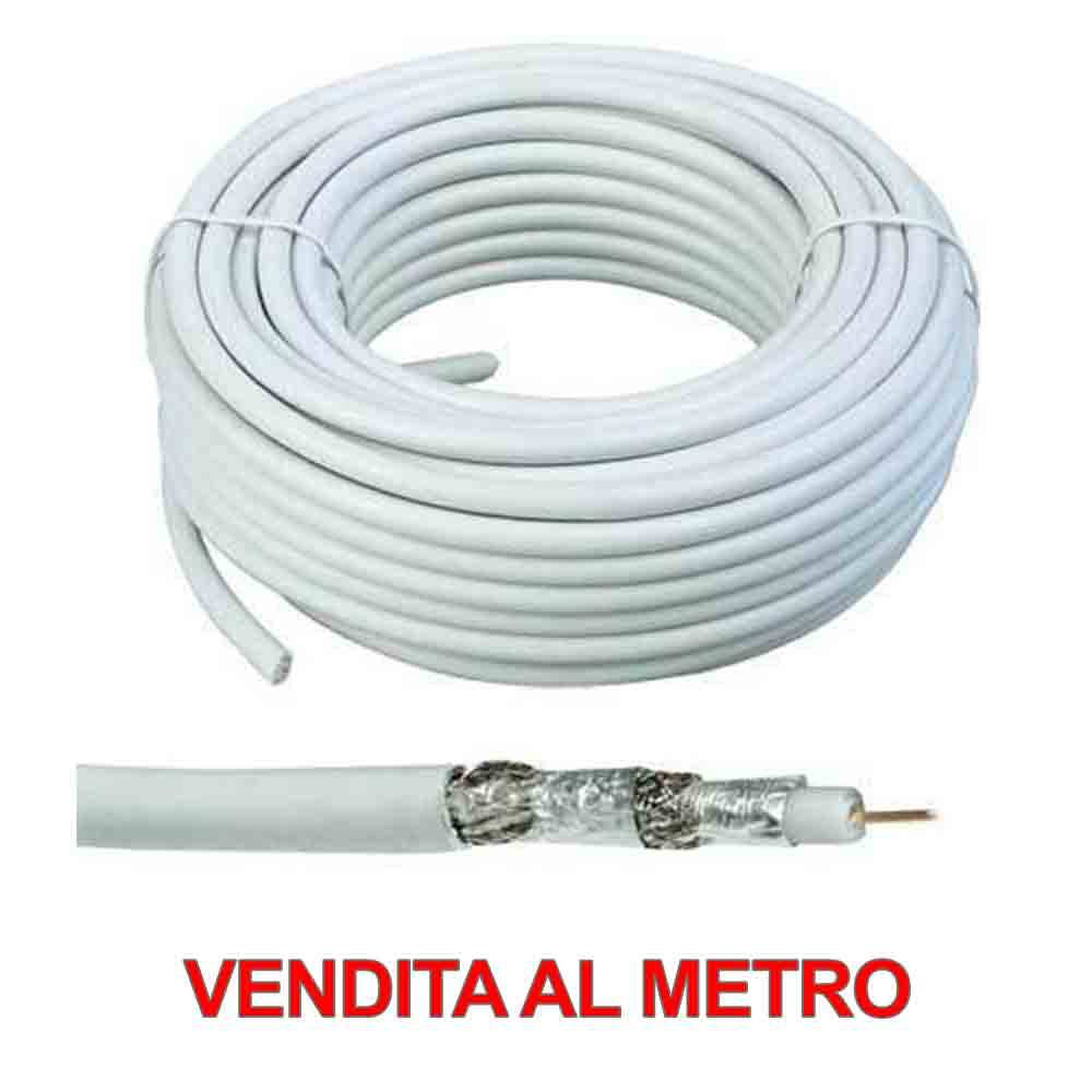 Cavo coassiale tv 75Ω ccs classe b per impianti sat/terrestre vendibile al metro *** sezione conduttore 5 mmq, confe...