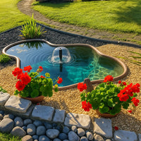 Laghetto in vetroresina modello bahamas perle d'acqua cm 238x168x50 litri 900