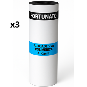 Guaina autoadesiva ardesiata bianca 4 kg/m² casasciutta 3 rotoli 1 x 10 m