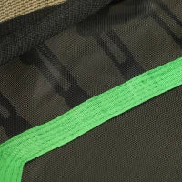 Trampolino Elastico per Bambini 3-10 Anni con Ingresso a Cerniera e Pali Imbottiti, Ø163.5x190 cm, Verde