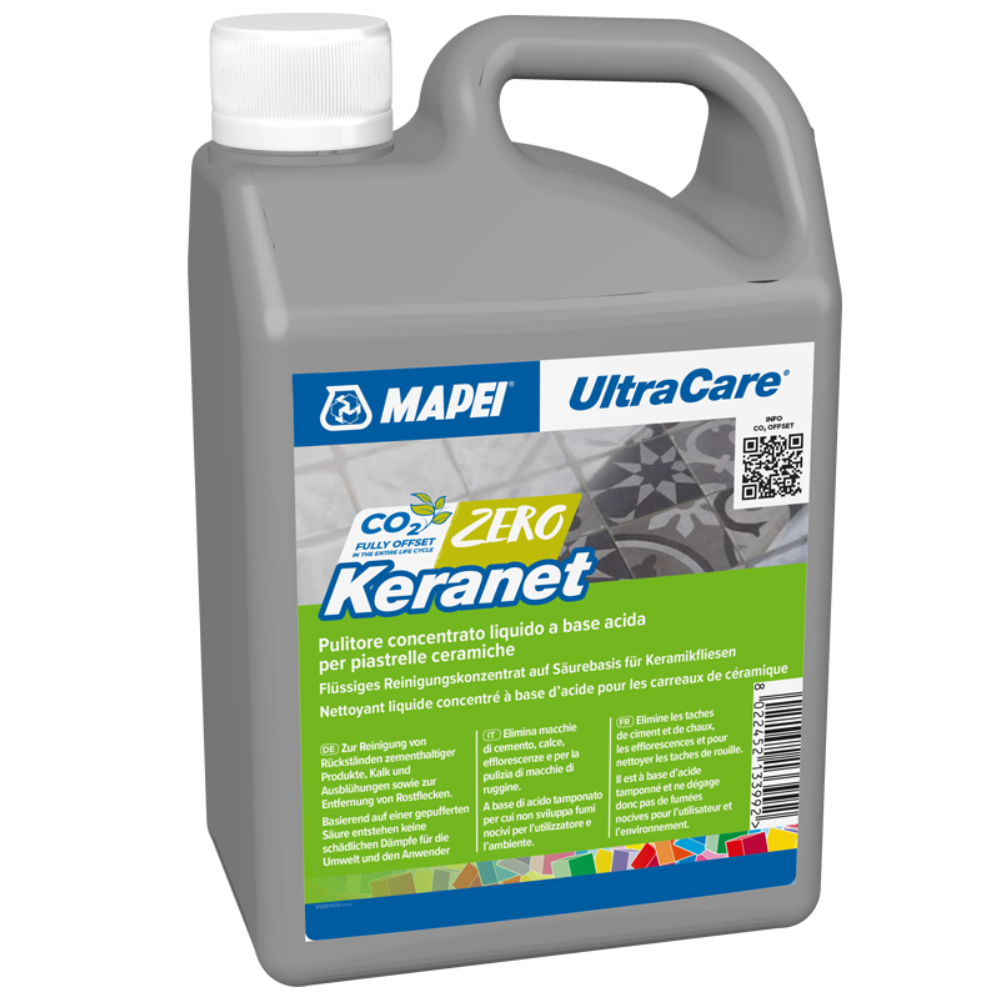 Ultracare keranet pulitore concentrato liquido pavimenti interni esterni mapei *** formato 1 lt, confezione 1