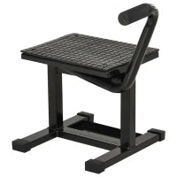 DURHAND Cavalletto Alzamoto in Acciaio max 150kg con Superficie in Gomma e Manovella, 48x34x43 cm, Nero