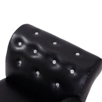 Divano Chaise Longue Elegante Imbottito Portata 10kg Animali Domestici 82.5 × 45 × 41.5cm Nero