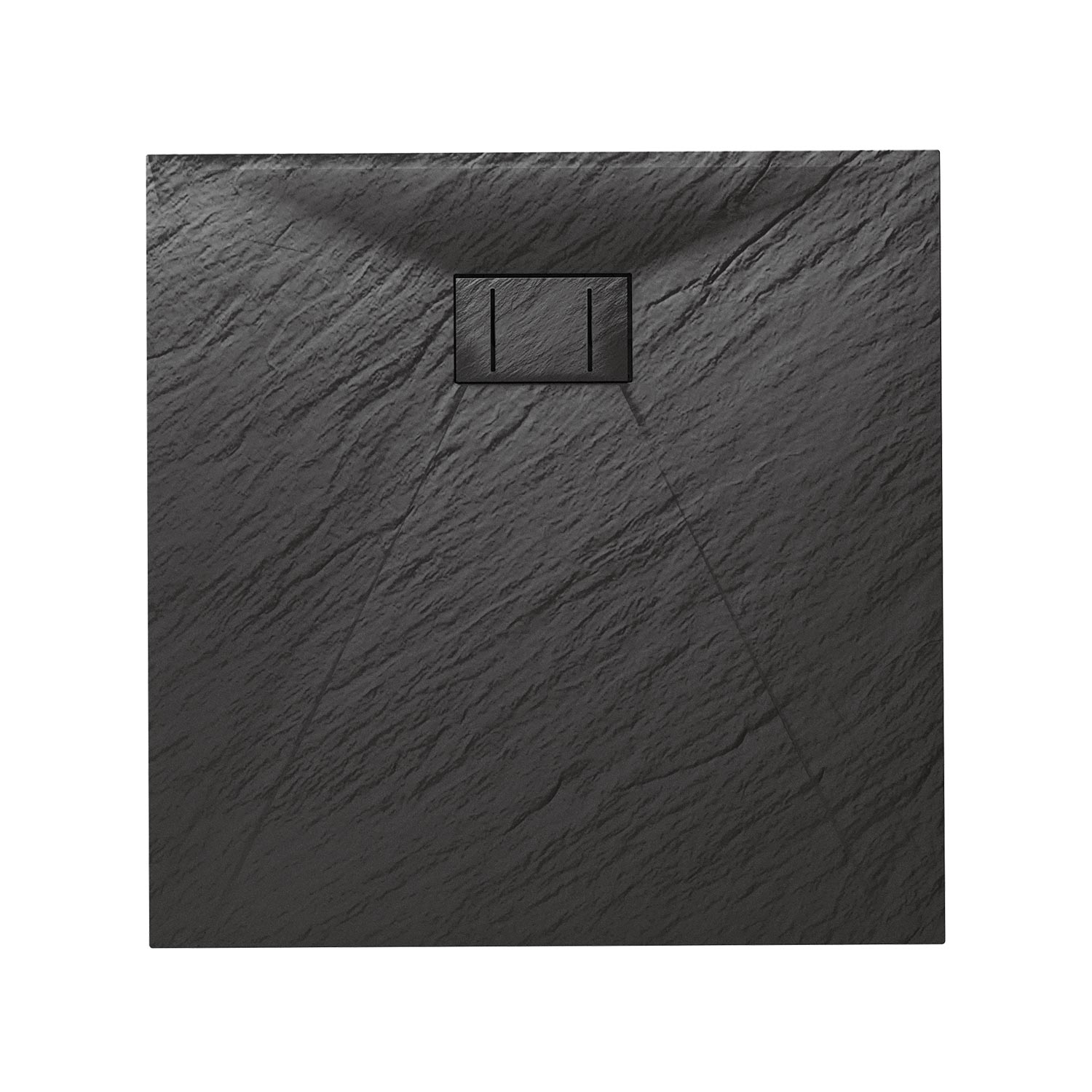 Piatto Doccia 90x90x2 6 CM Quadrato Antracite Effetto Pietra mod. Blend