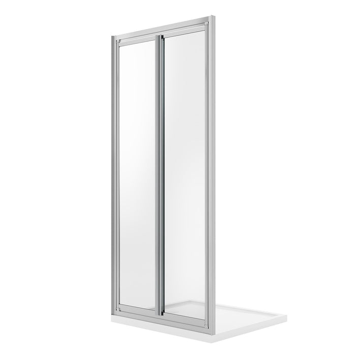 Porta Doccia 80CM H198 Cristallo Trasparente Apertura Saloon con Doppia Anta Battente mod. West