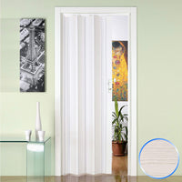 Porta a Soffietto da Interno in PVC Pino Bianco 88 5x214 cm mod. Luciana