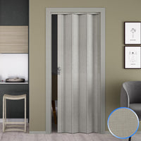 Porta a Soffietto da Interno in PVC Tessuto Grigio 88 5x214 cm mod. Luciana