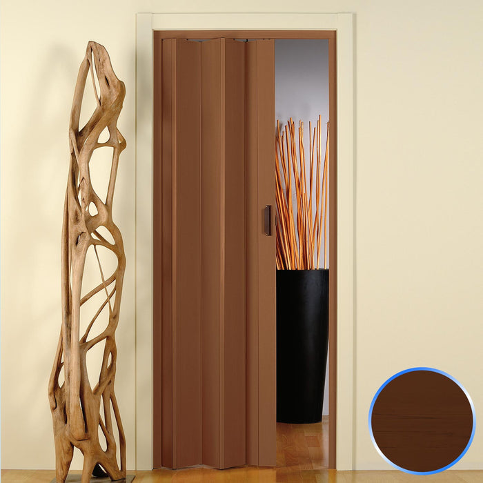 Porta a Soffietto da Interno in PVC Noce 83x214 cm mod. Monica