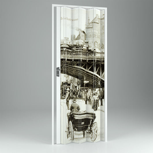 Porta a Soffietto da Interno in PVC Vintage 89 5x214 cm mod. Vera