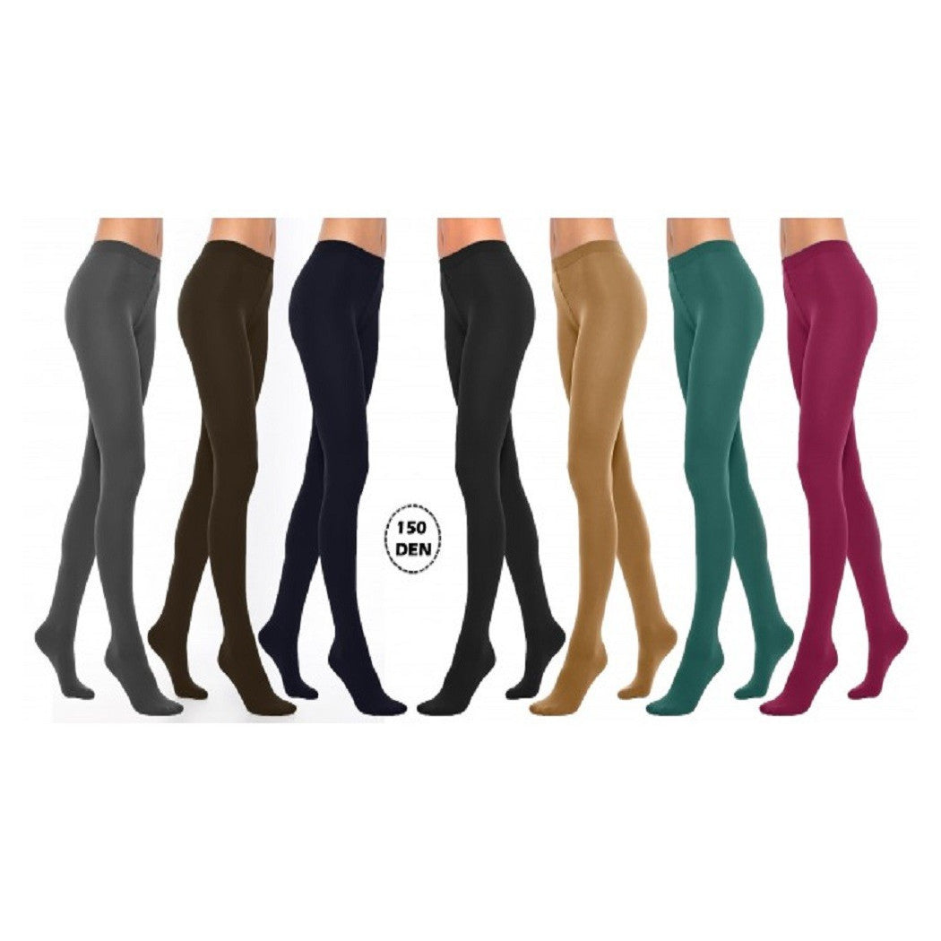 Trade Shop - Pack Da 12 Collant Da 150 Den. In Microfibra Effetto Termoregolatore Comfort -