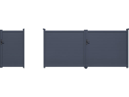 Pacchetto cancello + wicket "Marc" – Grigio