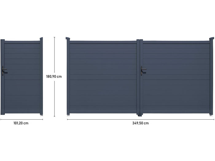 Pacchetto cancello + wicket "Marc" – Grigio