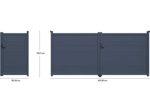 Pacchetto cancello + wicket "Marc" – Grigio