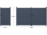 Pacchetto cancello + wicket "Marc" – Grigio