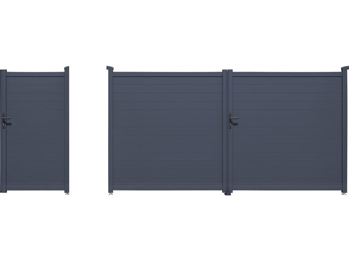 Pacchetto cancello + wicket "Marc" – Grigio