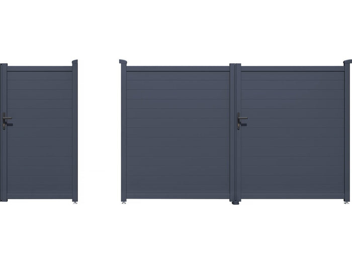 Pacchetto cancello + wicket "Marc" – Grigio