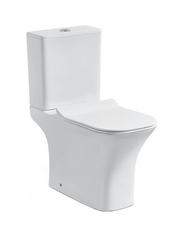 NATALIA Confezione WC da Banco Senza Rima Verticale 66,5x35,5x77 cm con Sedile WC