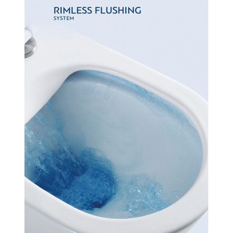 NATALIA Confezione WC da Banco Senza Rima Verticale 66,5x35,5x77 cm con Sedile WC