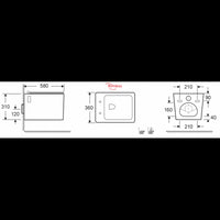 Pacchetto WC senza brida NENY senza brida 58x36x31 cm