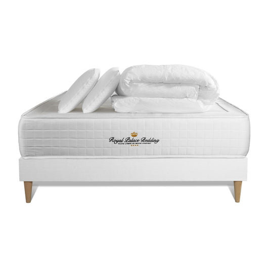 Pacchetto letto completo - Materasso 160x200cm + Box spring con doghe (kit) + 2 cuscini + Piumino - Windsor