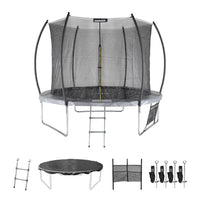 Trampolino 305cm con rete interna e pacco di accessori, grigio